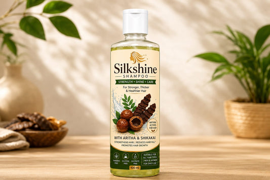 Silkshine Aritha & Shikakai Herbal Shampoo | Hair Fall Control & Hair Growth Care (100ml)