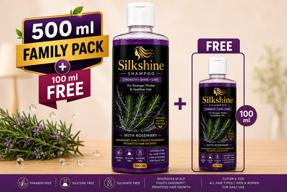 Silkshine Rosemary Family Pack Combo | 500ml + Free 100ml Herbal Shampoo