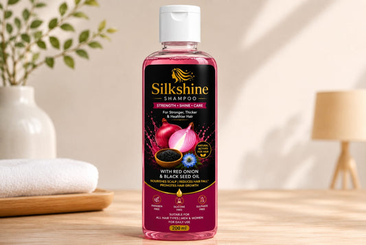 Silkshine Red Onion & Black Seed Oil Shampoo (200ml) | Hair Fall Control & Hair Growth Care