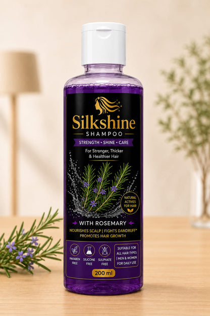 Silkshine Rosemary Hair Shampoo (200ml) | Anti-Dandruff & Hair Growth Care