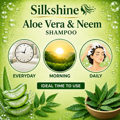 Silkshine Aloe Vera & Neem Herbal Shampoo | Anti-Dandruff & Hair Growth Care (100ml)