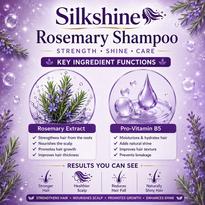 Silkshine Rosemary Herbal Shampoo | Anti-Dandruff & Hair Growth Care (100ml)